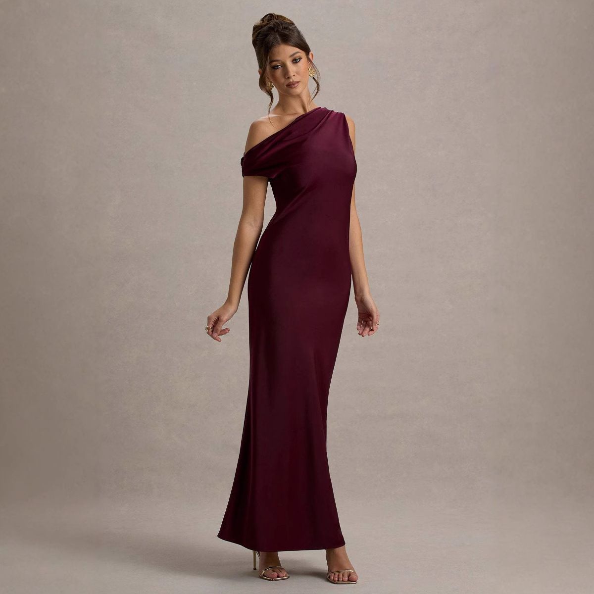 Cross-Border Spring French Elegant Sleeveless Off-Shoulder High-End Slim Long Dress Party Gown Women_ecoleips.com