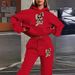 Women's Hip Hop Street Style Hoodie And Sweatpants Set Casual Loose Fit Warm Autumn Winter Clothing Cartoon Rabbit Print_ecoleips.com