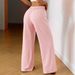 AD142 Cross-border Summer New Pink Sweet Loose Wide-leg Versatile Slimming Casual Pants_ecoleips.com