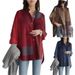 Women’s Clothing fashion women's loose casual patchwork long sleeved plaid irregular shirt autumn and winter_ecoleips.com