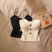 ng2510292 2025 Summer New Style Little Knitted Tube Camisole Vest Inner Women's Outer Wear Sleeveless Beautiful Back Short_ecoleips.com