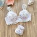 girl Long-term Japanese Style 3D Water-soluble Embroidery Cute Student Soft Cup Wireless Girl Push-up Comfortable Bra Set_ecoleips.com