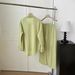 Women's Clothing Long Sleeved Shirt Paired With Elastic Waist Trousers Luxe Loungewear Set – Silky Button-Down & Wide-Leg Pants For Elevated Comfort_ecoleips.com