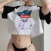 Femboy Fairycore Goth Crop Top Woman Gothic Manga Korean Fashion Graphic T-shirts Cropped_ecoleips.com