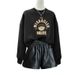 Women's European Style Fleece Lined Thick Sweatshirt round Neck Loose Oversized Heavyweight Autumn Winter Top for Campus Students_ecoleips.com