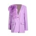 Elegant Three-Dimensional Floral Suit Jacket For Women European American Style High-End Feel Outerwear New Autumn 2025_ecoleips.com
