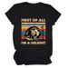 Fun Crew Neck Loose Short Sleeve First Of All I'm A Delight Summer Comfort T-Shirt_ecoleips.com
