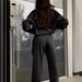 Autumn/Winter Fashion Zipper Lapel Solid Color Casual Two-Piece Set_ecoleips.com