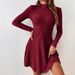 2024 Autumn Winter New Cross-Border European And American Women's Fashion Ins Slim Fit Half-High Collar Waist-Cinching_ecoleips.com