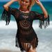 Hand-Crochet Lace Bikini Cover-Up Beach Tunic - Boho Chic Knit Sun Protection For Women (S/M/L)"_ecoleips.com