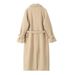 Fashion Casual Beaded Leather Long Woolen Jacket_ecoleips.com