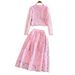 Female Temperament Celebrity Light Luxury Slim Lace Embroidery Beaded Top Skirt Two Piece Suit_ecoleips.com