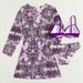 2023 New Fashion European And American Style Women's Three-Piece Set With Mesh, Export Swimwear Bikini_ecoleips.com
