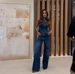 Women's Clothing Sleeveless Vest Fashion Wide Leg Denim Suit_ecoleips.com