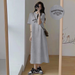 Plus Size Women Casual T-Shirt Dress Summer Loose Short Sleeve Letter Print Long Maxi Dress Camel Streetwear Sundress_ecoleips.com