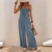 Women's Adjustable Strap Jumpsuit Elegant Solid Color Resort Style_ecoleips.com