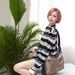 girl 2025 New Cross-Border Round Neck Color Block Striped Design Sweater Autumn Winter Long Sleeve Fashionable Top Export_ecoleips.com