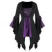 Women's Halloween Witch Top With Irregular Straps And Beaded Design_ecoleips.com