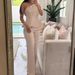 Women's Clothing Elegant Solid Color One Shoulder Suit Casual Straight Pants 2-piece Set_ecoleips.com