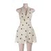 French Retro V-Neck Slim Fit Polka Dot Camisole Summer New Women's Fashion Dress_ecoleips.com