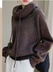 K Women's New Thickened Sweater With A Lazy Style; Versatile Long-sleeved Cardigan For Women. No Bag_ecoleips.com