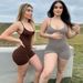 2025 Summer New Fashion Sexy Slim Fit Backless Ruched Strap Jumpsuit For Women Wholesale_ecoleips.com