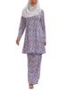 Malay Women's Printed Casual Set Dress Muslim Abaya_ecoleips.com