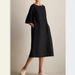 Plus Size Boho Pocket Dress – Breathable Linen-Blend Midi Dress With 3/4 Sleeves (Khaki/Burgundy/Gray/Black, S-4XL)_ecoleips.com