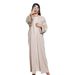 Verve Women's Robe Embroidered Muslim Clothing Cardigan Long Dress Batwing Sleeve_ecoleips.com