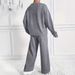 fd hoodie & wideleg pants set – oversized winter lounge outfit, cozy twopiece in oatmeal (plus size friendly)_ecoleips.com