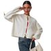 Women's Lace-Up Knit Cardigan - Casual Loose Fit Solid Color Sweater For Autumn & Winter_ecoleips.com