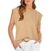 Fashion Cross-Border Trade 2026 Spring Summer New Round Neck Loose Short Sleeve T-Shirt Striped Top Women's Vest_ecoleips.com