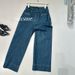 White Micro-elastic High-waisted Women's Jeans For Spring And Summer, Vintage Washed, High-end Blue Wide-leg Cropped_ecoleips.com