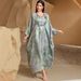 Women's Clothing New Satin Smudge Jacquard Print Belt Dress ABAYA_ecoleips.com