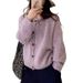 Aria Basics Aria Basics Korean-style Autumn Winter Knit Cardigan For Women, Loose And Casual Style, 2025 New Patterned Sweater Jacket, Short Top_ecoleips.com