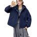 girl Hooded Simple Commuter Padded Thickened Women's Short Jacket 2025 Autumn Winter Sports Style Fashion Outdoor Windproof_ecoleips.com