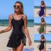 Women's 2026 Skirt Style One Piece Swimsuit Sexy Vacation Style Polyester Regular Fit for All Seasons_ecoleips.com