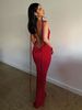 2024 New Summer Fashion Sexy Strapless Hang Neck Temperament Dress_ecoleips.com