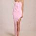 Elegant Bodycon Evening Dress With Thigh High Slit & Off-the-Shoulder Neckline - Solid Color Formal Gown For Parties And Special Occasions_ecoleips.com