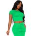 YD8745-C2 Special Offer No Returns Or Exchanges Women's Fashion Sexy Waist-Exposing Solid Color Two-Piece Set_ecoleips.com