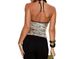 Aria Basics Aria Basics Cross-border 2026 European And American Spring/Summer New Lace-Up Sequin Printed Top, INS Casual Loose Vacation Tube Top_ecoleips.com