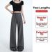 Women's High Waisted Drawstring Wide Leg Pants Summer Thin Yoga Casual Sports Slimming Fitness Straight Leg Long Pants_ecoleips.com