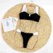 Women's Clothing Strapless Spliced Three-Point Bikini Push-Up Swimsuit Two-Piece Set For Small-Busted Young Ladies Summer Vacation Style_ecoleips.com