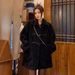 Black Horn Buckle Lamb Plush Coat Women's Autumn And Winter Plush Thick Fur Integrated Medium And Long Style Huge Good-looking Early Winter_ecoleips.com