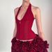 European And American Street Fashion Strap Waist Design Solid Color Sexy Hot Girl Halter Neck Zipper Tank Top_ecoleips.com