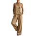 Women's Sleeveless Casual Jumpsuit Set Urban Chic Comfortable Everyday Wear_ecoleips.com