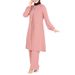 Modest Abaya Dress Muslim Dress Women Elegant Muslim Abaya Set With Sequin Accents – Modest Long-Sleeve Top & Wide-Leg Pants (S-XXL, 4 Colors)_ecoleips.com