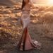 Women's Clothing Dress Sexy Sequins Fishtail Split Hip Sling Dress_ecoleips.com