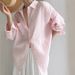 French-style Elegant And Youthful Pink Linen Sunscreen Long-sleeve Shirt For Women, Summer Thin Cotton-linen Lightweight_ecoleips.com