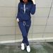 Unisex Autumn Winter Letter Print Hooded Sweatshirt & Jogger Set - Cozy Casual Loungewear For Men & Women_ecoleips.com